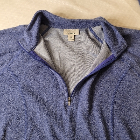 L.L. Bean Fleece Purple Quarter Zip Sweater sz M 247229 - Picture 5 of 10